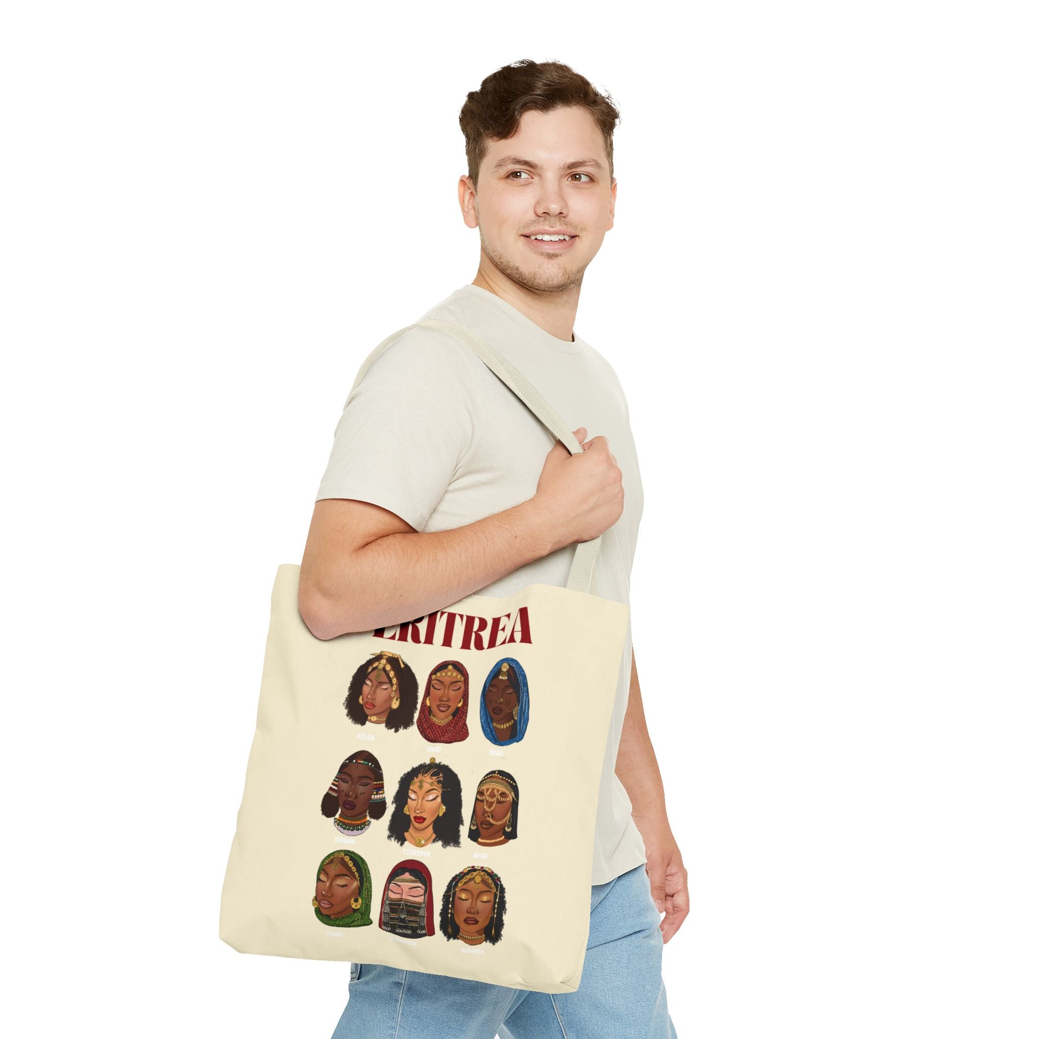 Eritrea Tribes Tote Bag - Cream